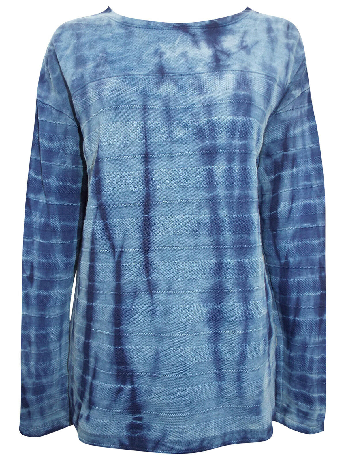 DENIM BLUE LADIES COTTON TIE DYE TOP / JUMPER S - XL - Image 5