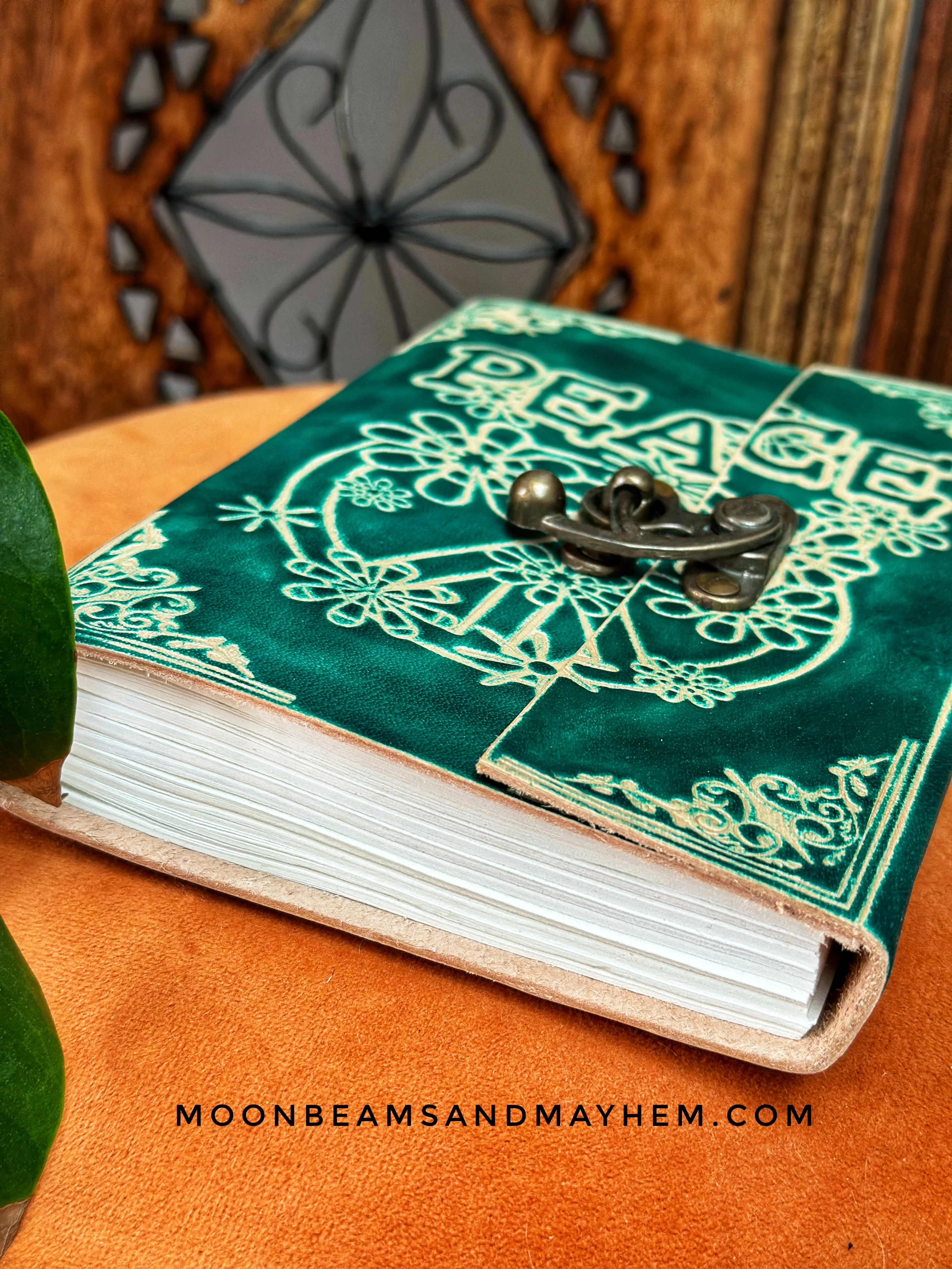 ENCHANTING LEATHER BOUND PEACE JOURNAL / NOTEBOOK / SKETCHBOOK - Image 3