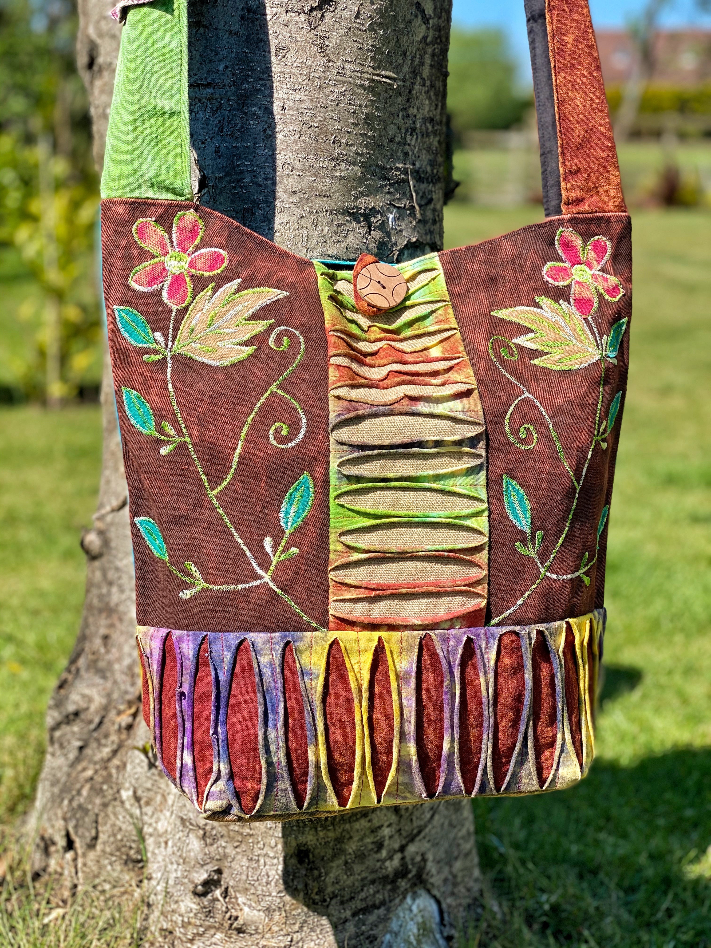 ENCHANTING WILDWOOD LARGE COTTON TOTE /  BAG - Image 6