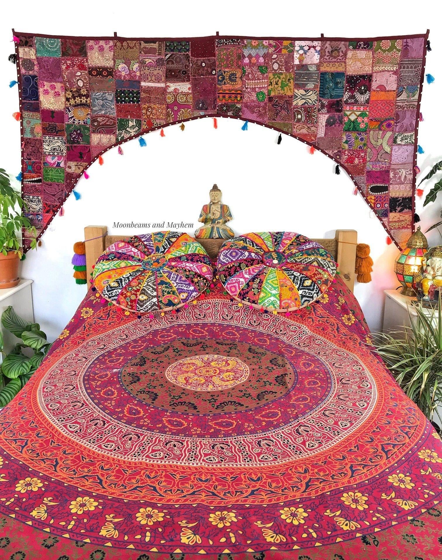 EXQUISITE XL CLARET BED / WINDOW TORAN / BANDHANWAR / VALANCE - Image 3