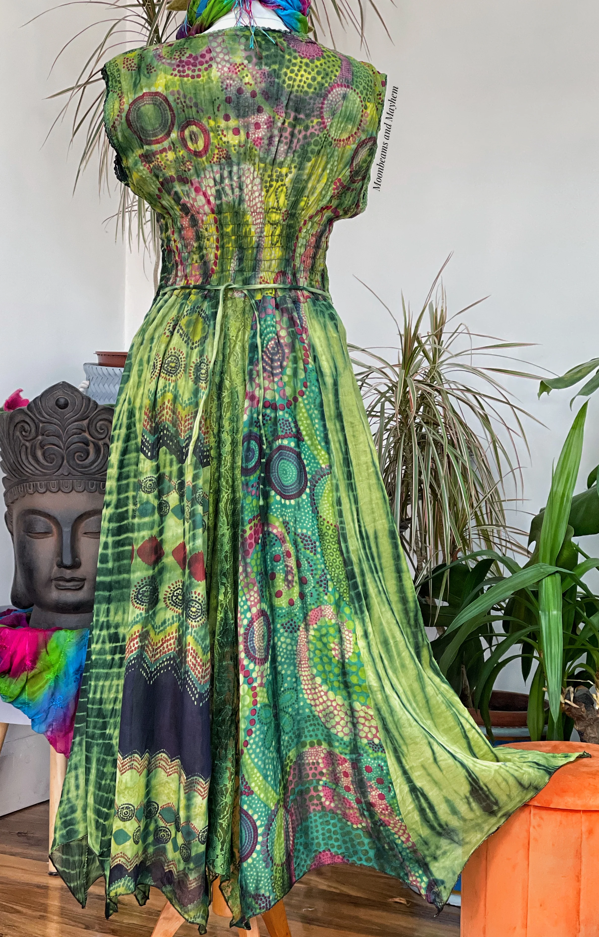 FOREST GREEN HARMONY SUMMER DRESS SIZE S / M / L - Image 5