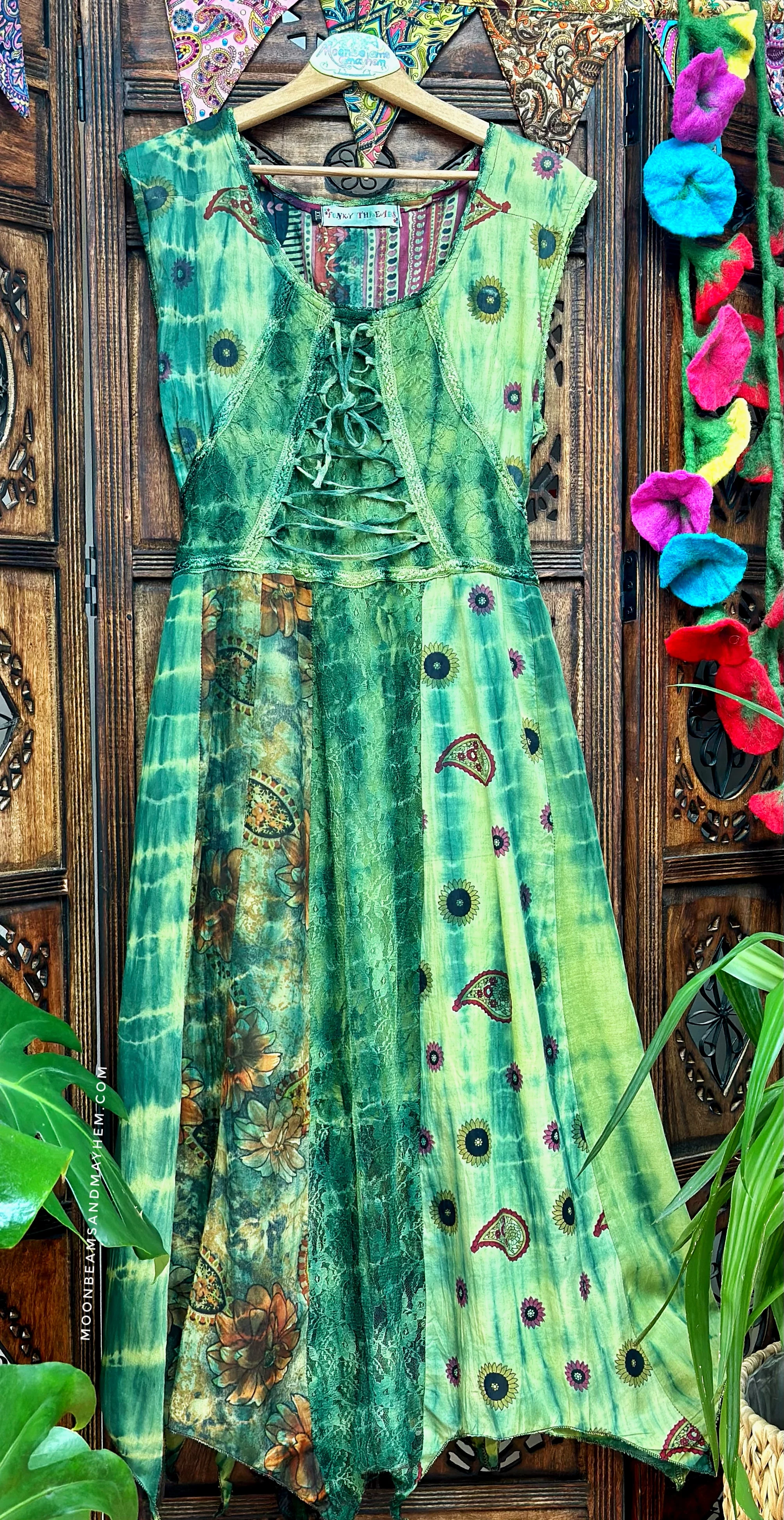 FOREST GREEN HARMONY SUMMER DRESS SIZE S / M / L - Image 6