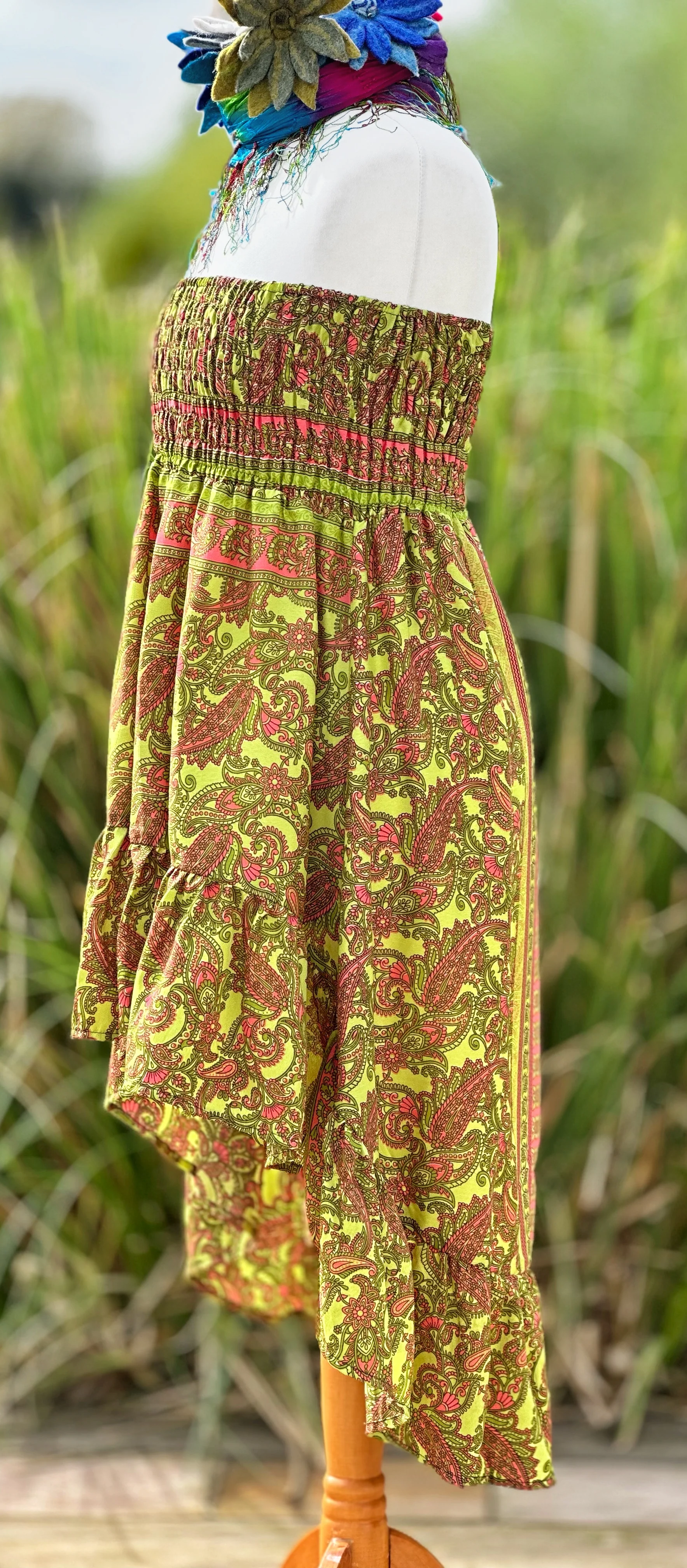 GORGEOUS GREEN PORTOBELLO ROAD SKIRT / SUNDRESS (OF5974) - Image 3