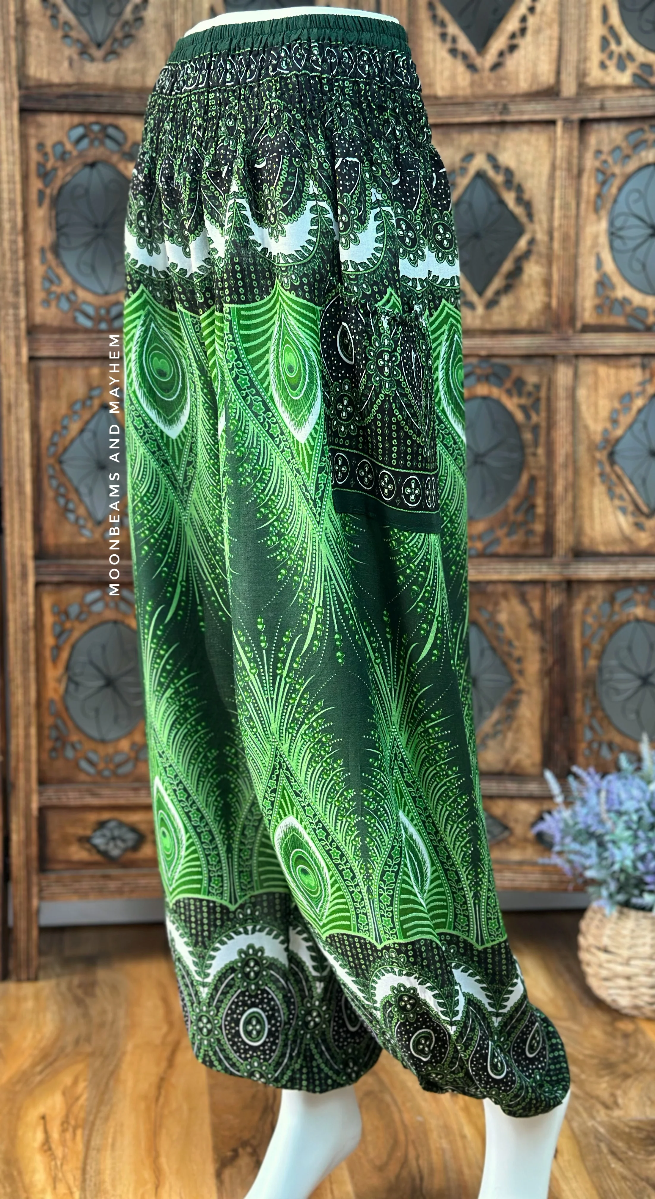 HENNA MOON PEACOCK HAREM TROUSERS (FR76) - Image 3