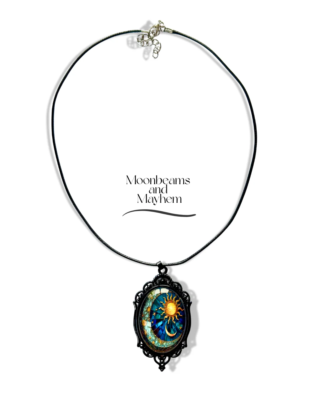 MYSTICAL DARK STAR SUN & MOON NECKLACE - Image 3
