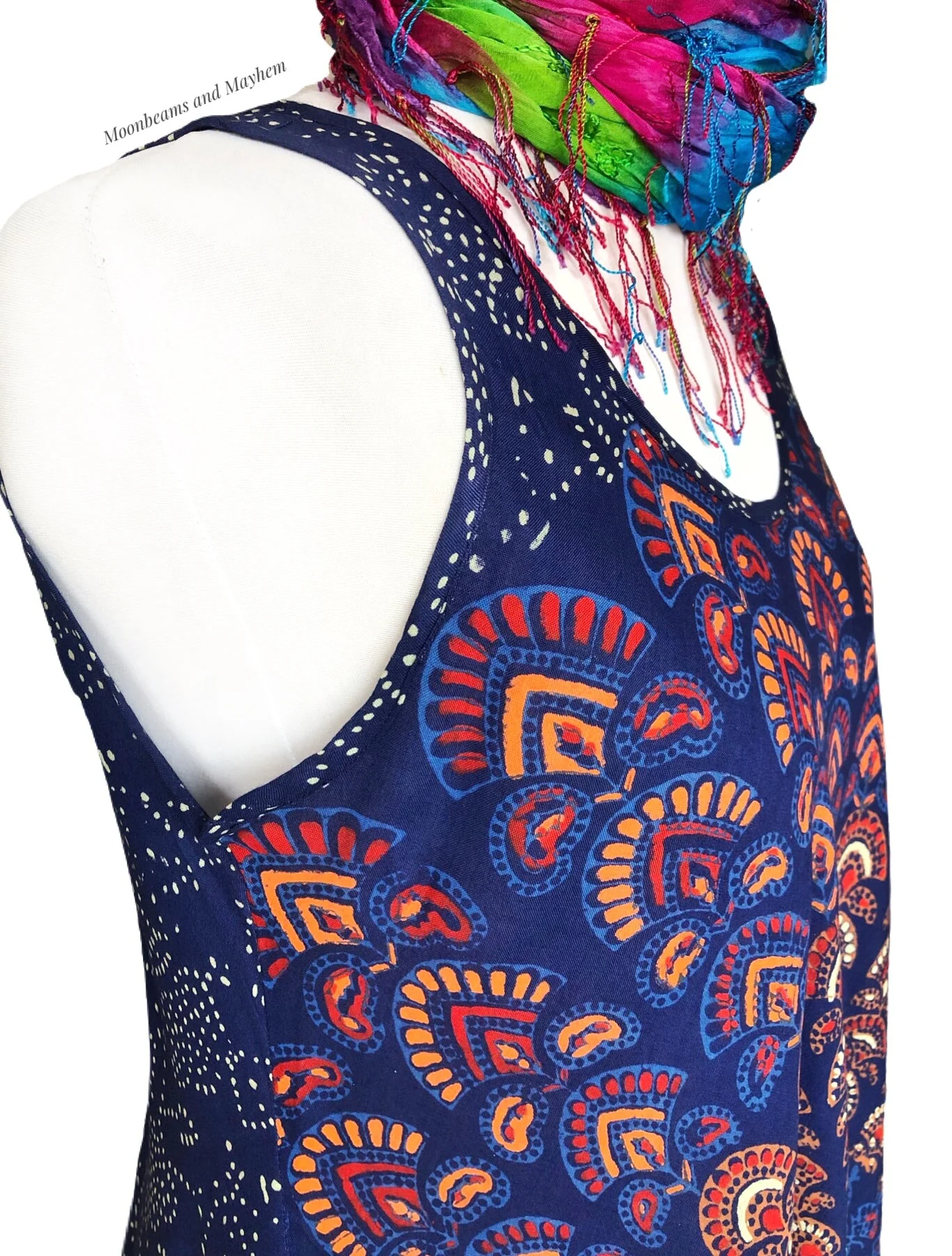 STARSHINE PERSIAN BLUE TUNIC / DRESS SIZE L / XL - Image 5