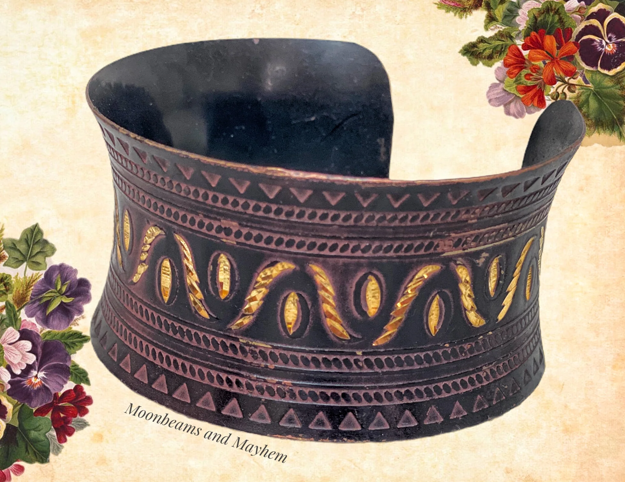 TRIBAL COCOA  CUFF / BRACELET - Image 3